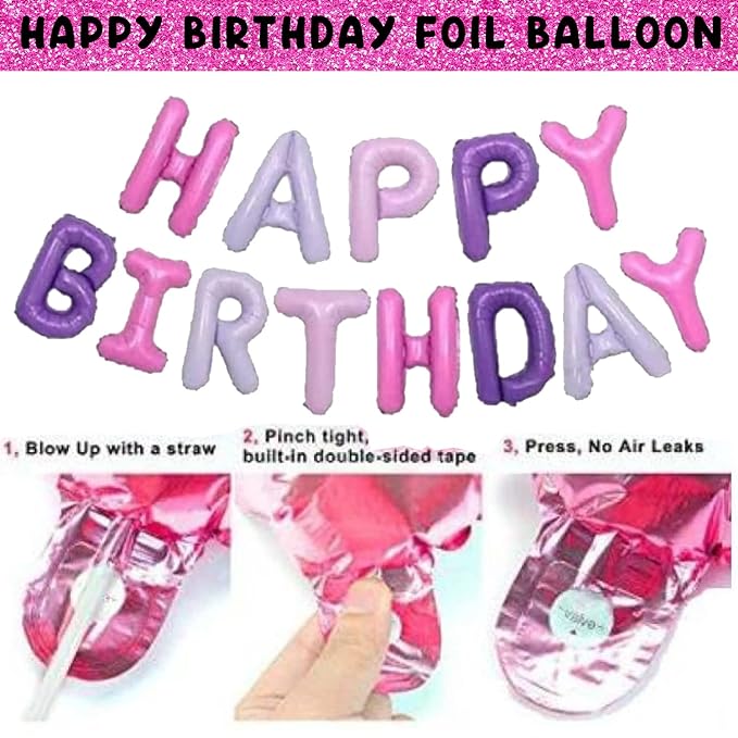 Party Propz Rubber Unicorn Theme Birthday Decorations Items Combo Set 50Pcs Kit For Happy Birthday Decoration Kit For Girls/Unicorn Birthday Decorations/Baby Birthday Decoration Items 5 Y,Multicolor