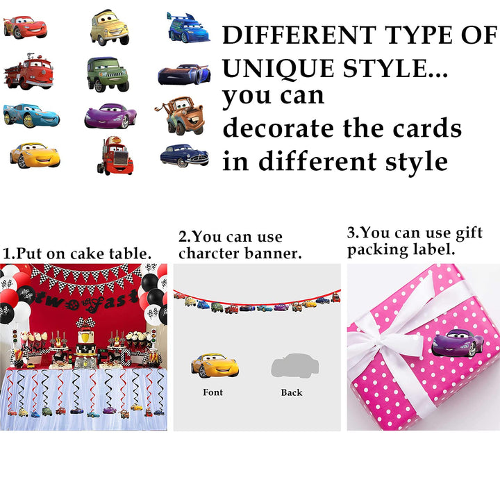 Party Propz Car Theme Decoration for Birthday Combo - 45Pcs Kit for Boys - Birthday Decoration for Boys Theme/Happy Birthday Decoration Kit for Boy