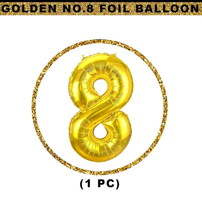 Party Propz Number 1 Foil Balloon - 32 Inch gold Foil Balloon for Birthday Decoration items | Anniversary Decoration items | Balloon Decoration | Number Balloons for Party | 1 Number Foil Balloon Big