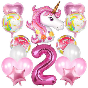 Party Propz Princess Theme 2nd Birthday Latex&Foil Decorations for Baby Girl Combo -44Pcs Pink Combo Items Set for 2 Years Birthday Decorations for Girl2nd Birthday Party Decorations for Girls 2 Year