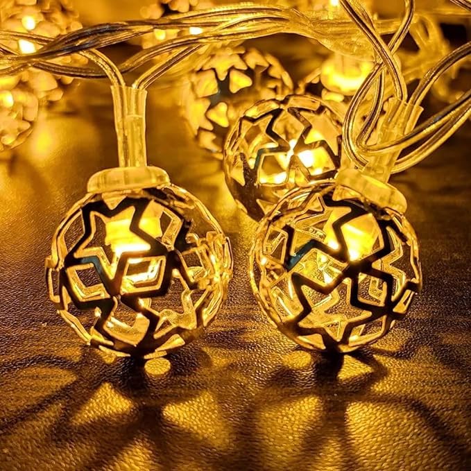 Party Propz Led Lights for Decoration - 14ft, 10 Led, Decorative Lights for Home Decoration | Warm White Fairy Lights for Decoration | Series Lights Indoor Outdoor | Ball Lights Decor | Fancy Lights