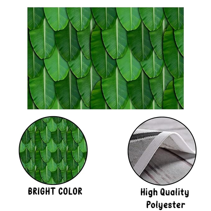 Party Propz Banana Leaf Curtain Backdrop Decoration - (8*5ft) Backdrop for Pooja Decoration | Banana Leaf Backdrop Decoration | Backdrop Cloth for Decoration | Traditional Background for All Festival