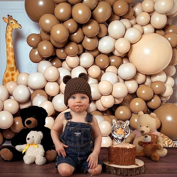 Party Propz Rubber Brown Balloon Garland Kit, 96 Pcs For Birthday Decoration, Baby Shower Balloon Decorations, Bride To Be, 1St Birthday Decoration, Wedding Balloons For Decoration, Brown Balloons