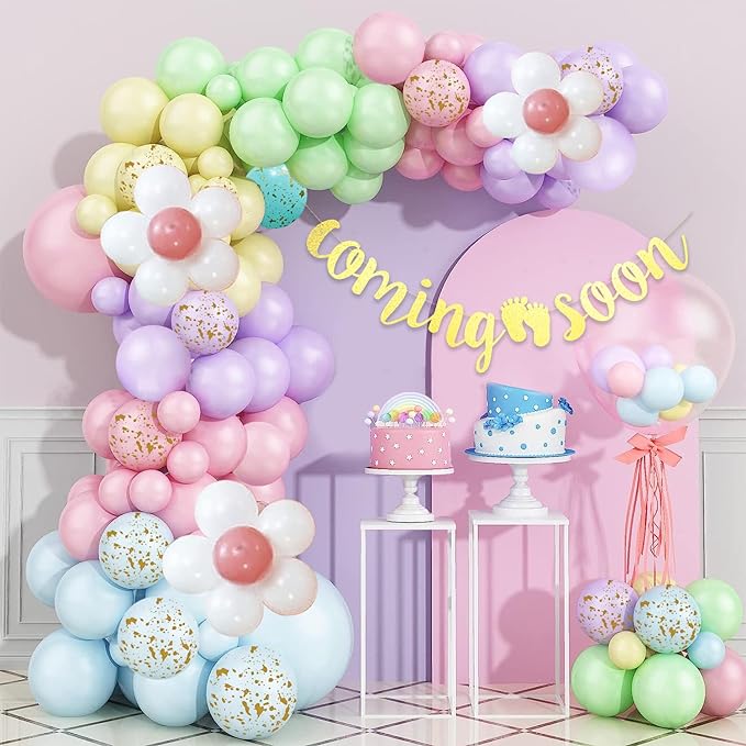 Party Propz Baby Shower Decoration Items - 71Pcs Baby Shower Decorations | Mom To Be Decoration Items Set | Baby Shower Props for Photoshoot | Maternity Shoot Props Accessories | Baby Shower Balloons