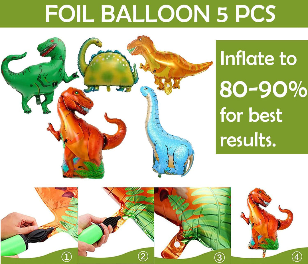 Party Propz Dinosaur Theme Birthday Decorations - 47Pcs For Boys, Girls, Kids - Kids Birthday Decoration Items, Birthday Decoration Items For Kids, Birthday Decorations Kit for Boys, Foil Balloons