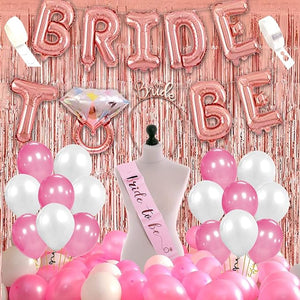 Party Propz Bride to Be Decoration Set Combo - Bridal Shower Decorations Kit / Bride to Be Props for Bachelorette Party, Pack of 47