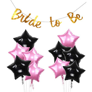 Party Propz Bride To Be Decoration Set - 15 Pcs, Bridal Shower Decorations | Foil, Metallic Balloons, Bride To Be Banner(Cardstock) | Bachelorette Party Decorations | Spinster Party Decorations Women