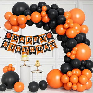 Party Propz Birthday Balloons For Decoration -41Pcs Basketball Theme Birthday Decoration Items For Boy, Girl | Birthday Banner(Cardstock) | Metallic Balloons For Decoration | Basketball Party Balloons