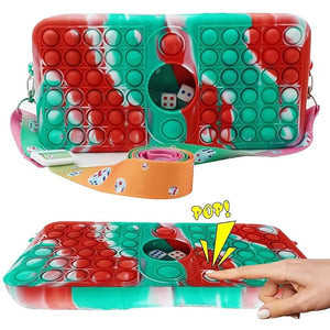 Party Propz Pop it Bag for Girls Fidget Toys Purse Women - Sensory Silicone Pop Fidget Purse