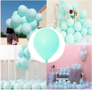 Party Propz Pastel Latex Mint Balloons 10 inch Macaron Colored Latex Balloons for Birthday Wedding Engagement Anniversary Festival Picnic or any Friends & Family Party Decorations-mint balloons - Set Of 100