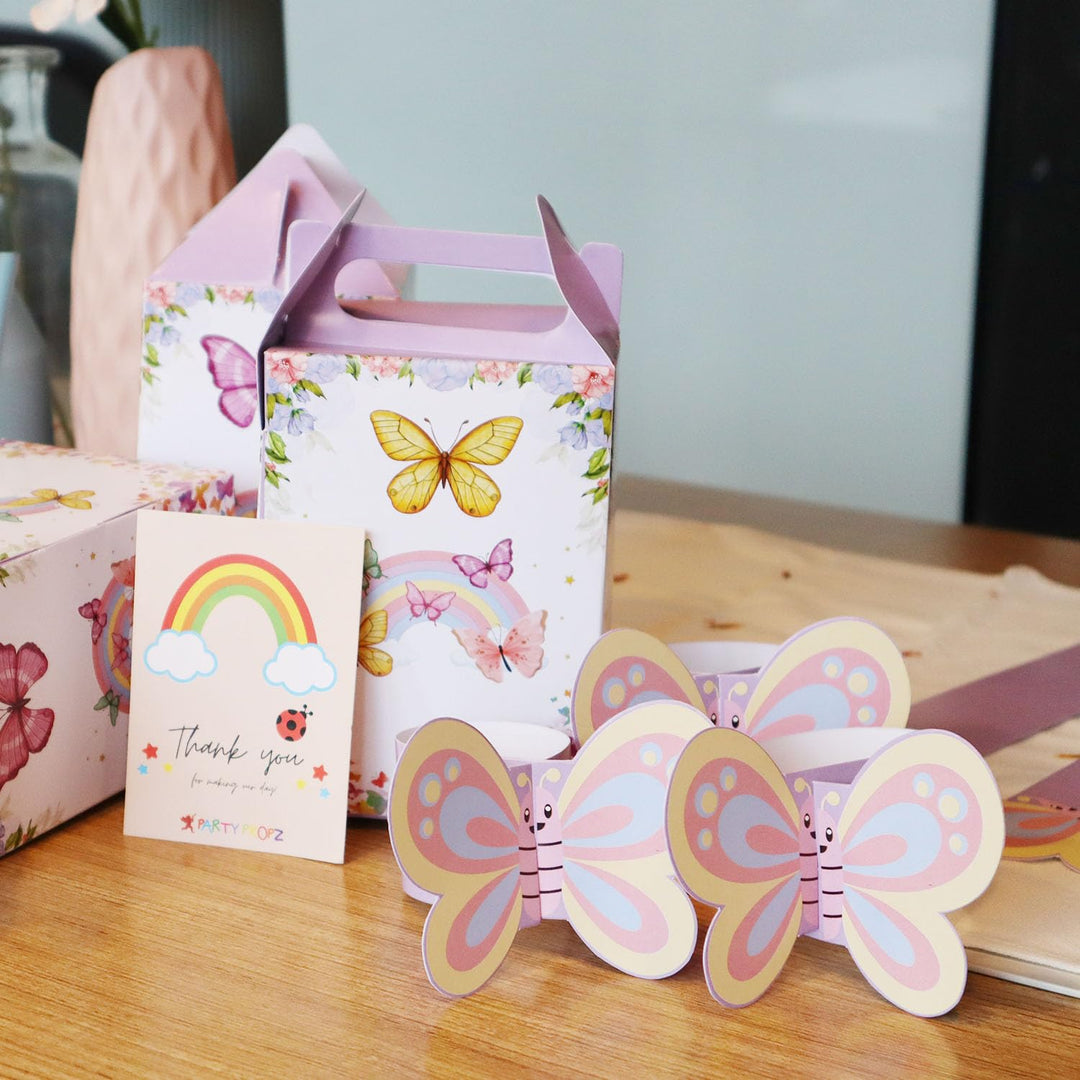 Party Propz Butterfly Theme Party Favours Pack - 10Pcs, Butterfly Wrist Bands | Return Gifts For Kids | Butterfly Theme Birthday Decoration | Wrist Band For Kids | Butterfly Theme Return Gifts