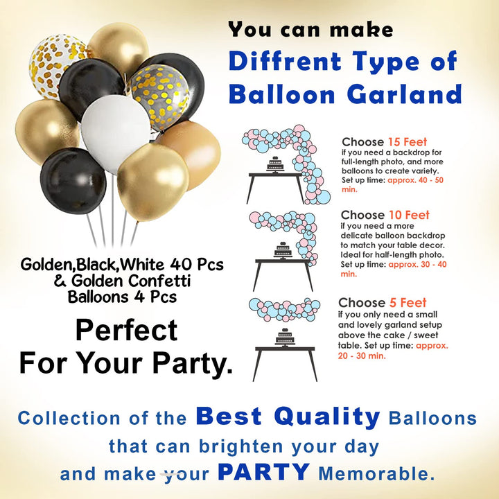 Party Propz Groom to Be Decoration Set - 48Pcs Groom to Be Banner with Cake Topper | Foil Curtains | Black and Gold Metallic Balloons for Bachelorette Party Decorations | Groom to be decoration Items