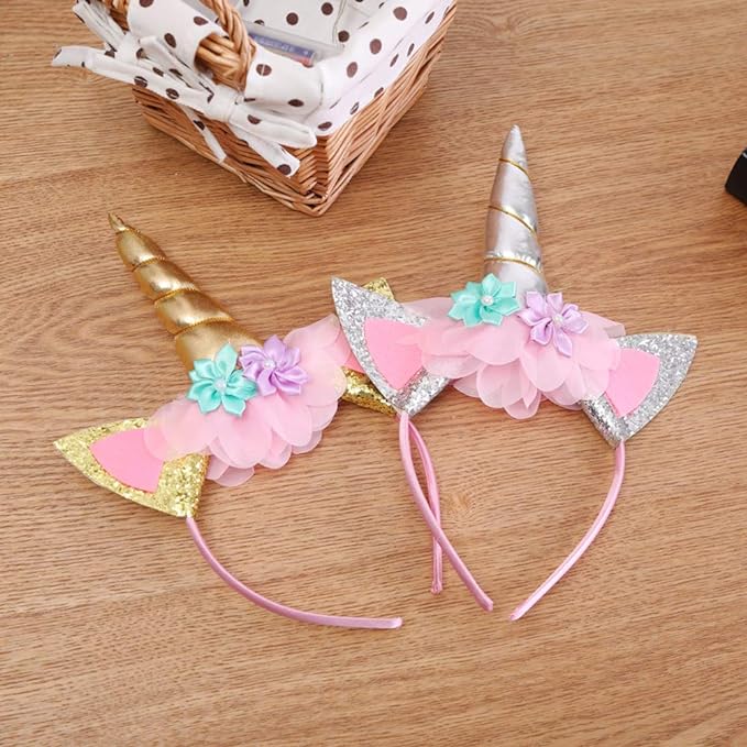 Party Propz Unicorn Hair Band For Girls - Hairband For Kids | Unicorn Headband | Unicorn Gifts For Girls | Unicorn Party Accessories For Girls | Unicorn Birthday Decorations For Girls