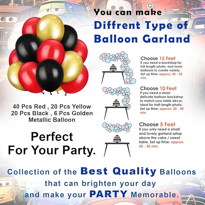 Party Propz Balloon Decoration Combo Balloon Garland Kit Set - 88Pcs For Balloon Set for Birthday Decoration