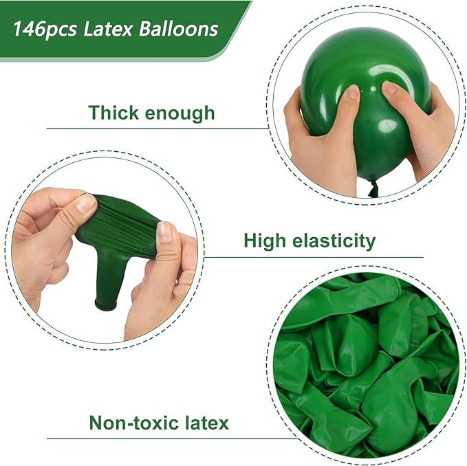 Party Propz Birthday Decoration Items for Boys - Pack of 57 Green Happy Birthday Decoration Kit | Green Birthday Decorations for Husband | Green and Gold Balloons for Birthday Decorations for Boys