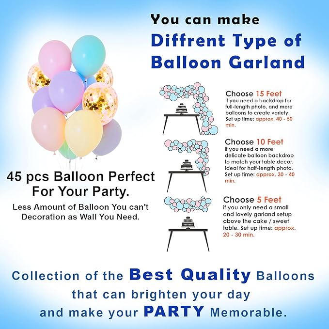 Party Propz Unicorn Birthday Decorations For Girls - 51 Pcs, Happy Birthday Decoration Items For Girls, Kids|Unicorn Theme Birthday Decoration Kit|Metallic, Foil Balloons For Decoration With Curtain