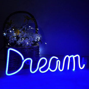 Party Propz Dream Neon Lights Or Neon Sign Lights - Lights for Home Decoration Living Room | Neon Signs Decor For Room Wall | Neon Led Lights Board for Birthday Gift | Dream Lights for Bedroom