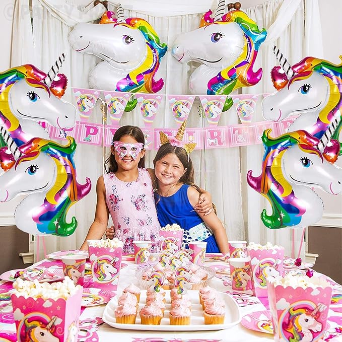 Party Propz 2Pcs Unicorn Foil balloons 43" size For Unicorn Birthday Supplies Or Unicorn Theme