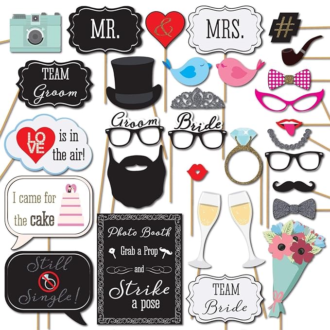 Party Propz Bride to Be Props - 31 Pcs Bachelorette Party Decorations | Bride to Be Decoration | Bachelorette Party Props | Bride to Be Props for Bachelorette Party | Bridal Shower Decorations Kit