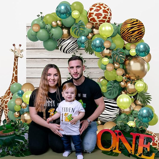 Party Propz Rubber Jungle Theme Birthday Decoration - 51Pcs,Animal Balloons Combo|Animal Theme Birthday Decorations|For Jungle Safari Theme Birthday Decoration|Jungle Animal Print Balloons,Multicolor