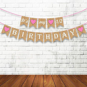 Party Propz Half Birthday Banner -Birthday Decoration Items(Cardstock)