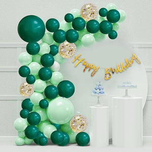 Party Propz Birthday Decoration Items for Boys - Pack of 57 Green Happy Birthday Decoration Kit | Green Birthday Decorations for Husband | Green and Gold Balloons for Birthday Decorations for Boys