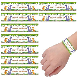 Party Propz Dinosaur Theme Party Favours Pack - 10Pcs, Dinosaur Wrist Bands | Return Gifts For Kids | Hand Band for Kids | Wrist Band For Kids | Dino Theme Return Gifts for Kids | Scale Band for Kids