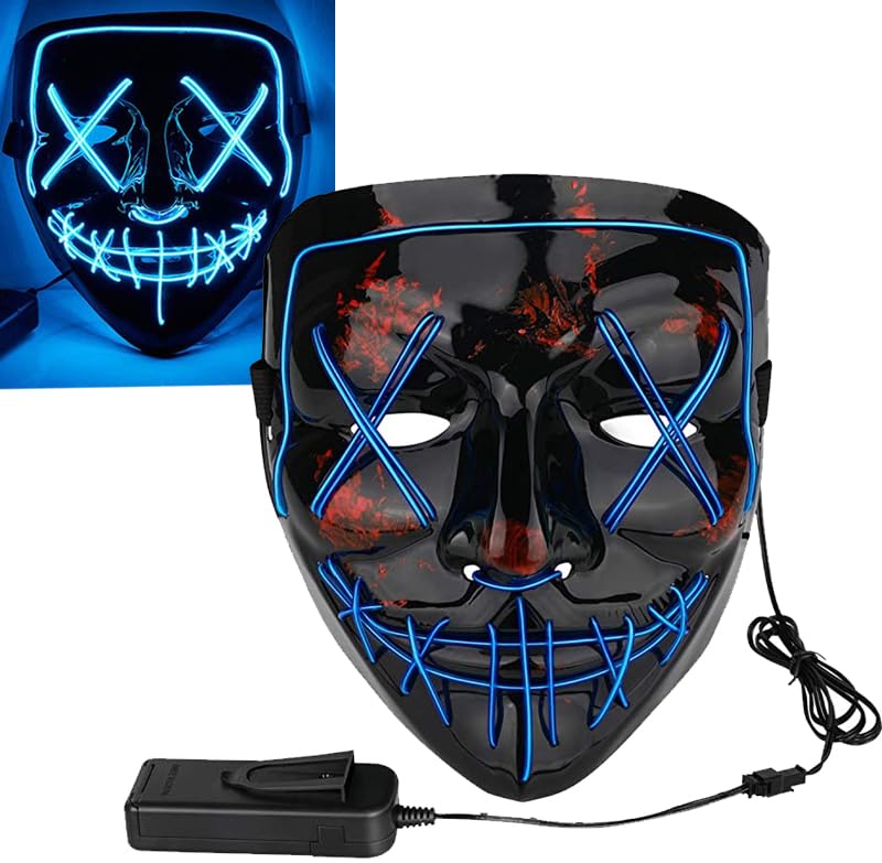 Party Propz Led Light up Ghost Mask - Joker Mask for Men | Radium Mask ...