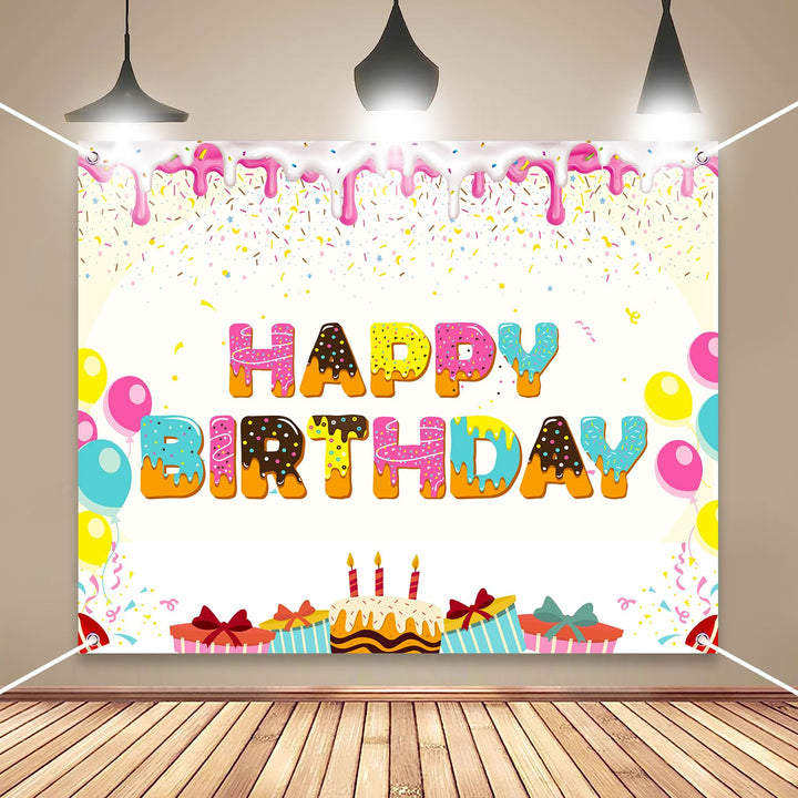 Party Propz Birthday Backdrop for Decoration - Backdrop for Decoration (4x5 Ft, Flex) | Birthday Decoration Items | Backdrop for Birthday Decoration | Happy Birthday Banner for Kids