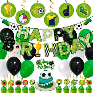 Party Propz Football Theme Birthday Decoration - 43Pcs Happy Birthday Decoration Items for Boy | Soccer Theme Birthday Decoration Items | Football Balloons for Decoration | Kids Birthday Decorations