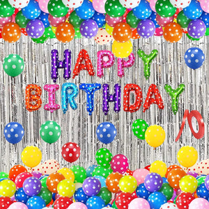 Party Propz Multicolour Birthday Decoration - Set of 33 Pcs | Happy Birthday Decorations Kit for Boys And Girls | Multicolour Balloons for Decoration | Multicolour Birthday Decorations Kit